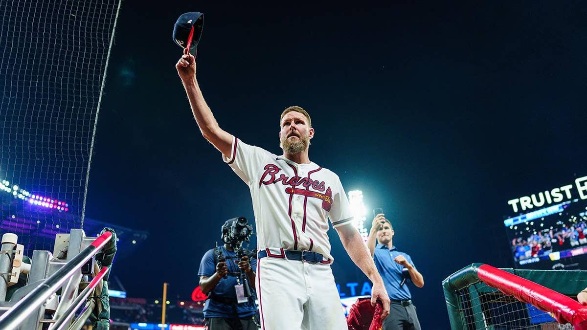 Chris Sale acknowledges fans near the dugout