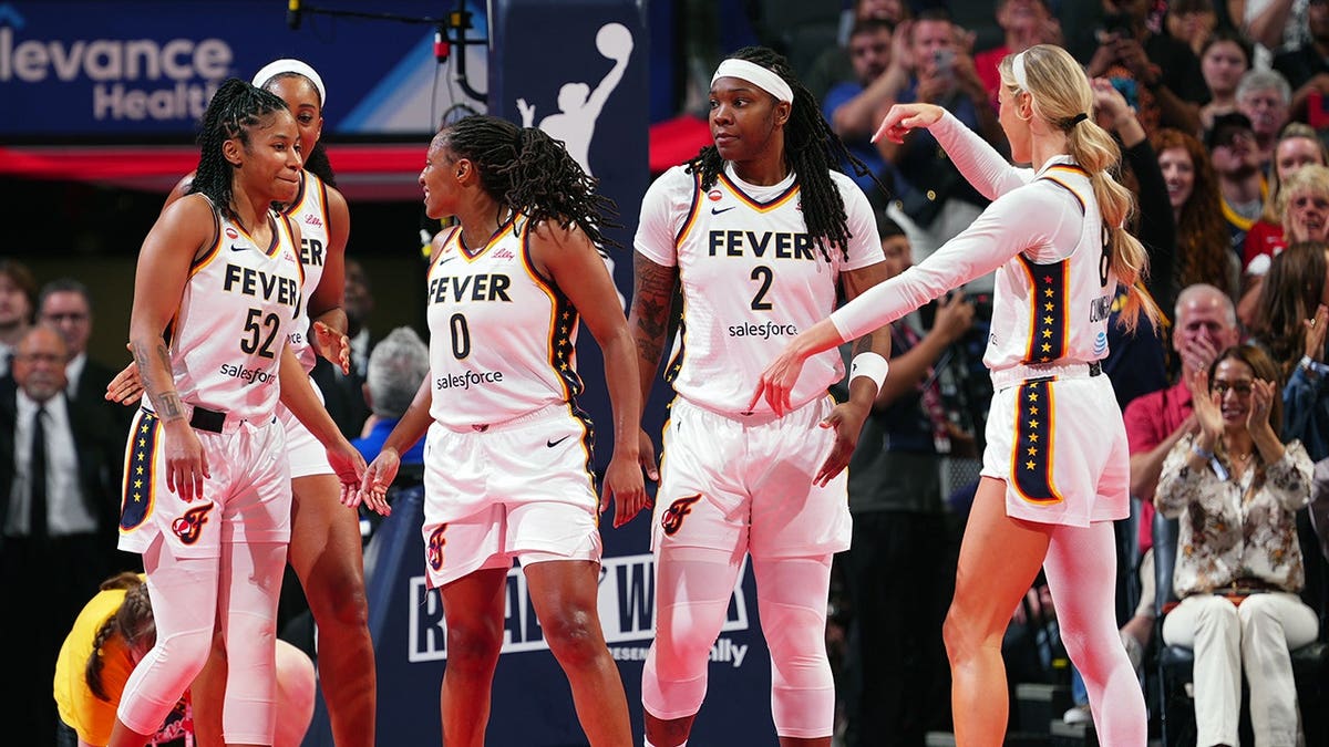 Tyasha Harris, Kelsey Mitchell, Myisha Hines-Allen and Sophie Cunningham