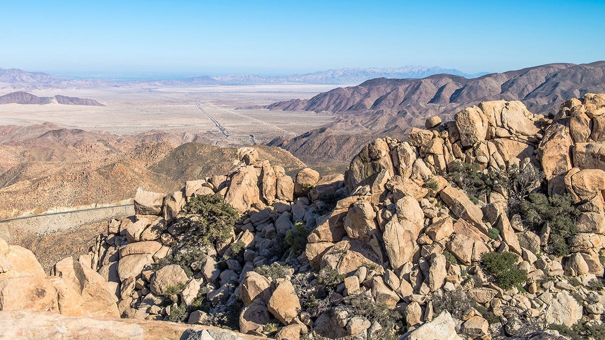 View of rocky landscape in Baja California