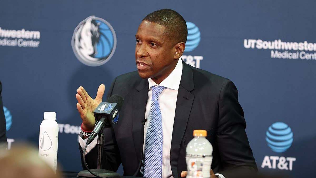 Masai Ujiri speaks to media at a press conference