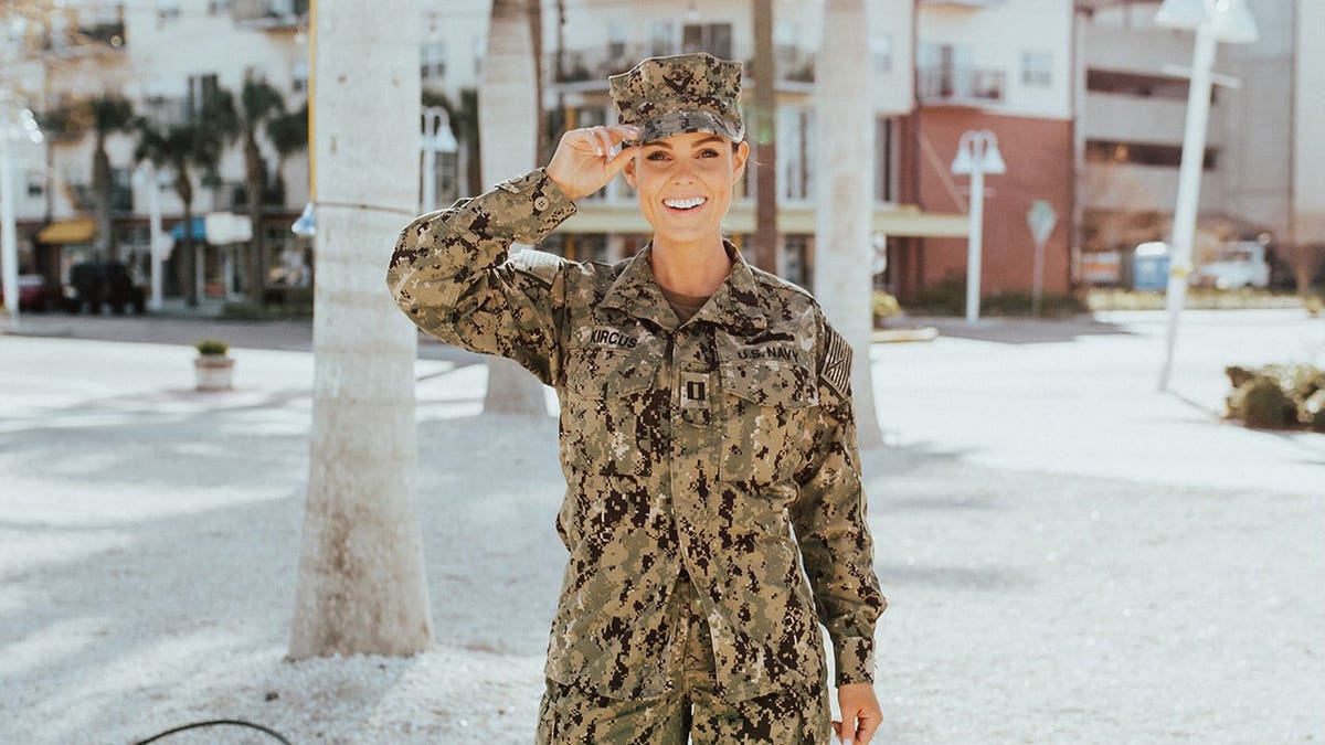 Jade Kircus serving in uniform.