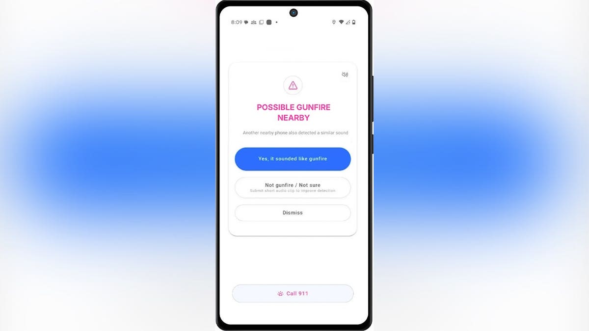SplitSec gunshot detection screen