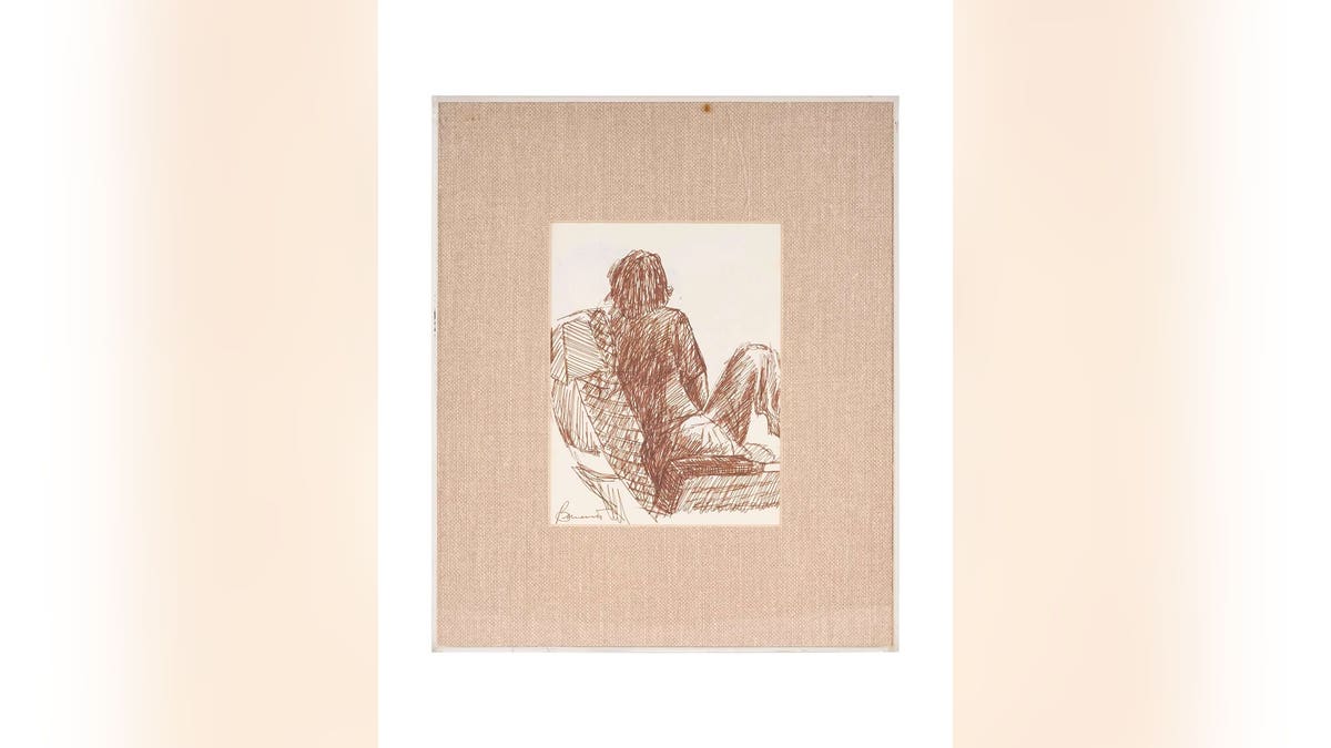 A drawing by Tony Bennett for Linda Gray.