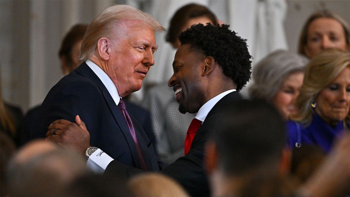 President Donald Trump and Lorenzo Sewell