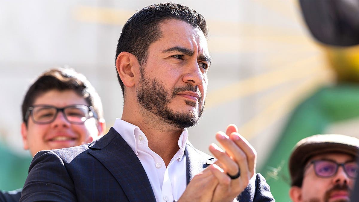 Abdul El-Sayed speaks during Detroit press conference.