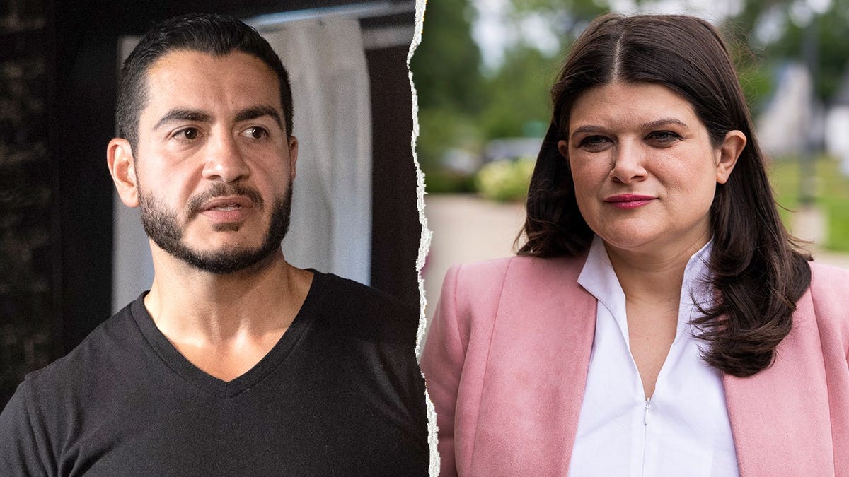 A side by side photo of Michigan Democrats Haley Stevens and Abdul El-Sayed.
