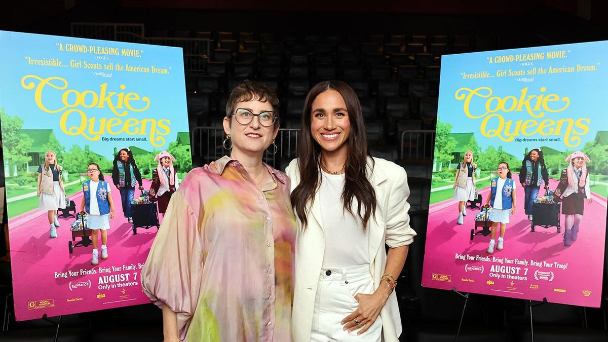 Alysa Nahmias and Meghan Markle stand together at a special screening in Los Angeles.
