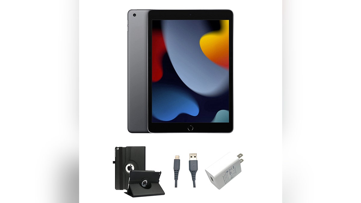 This set includes a case and charger.