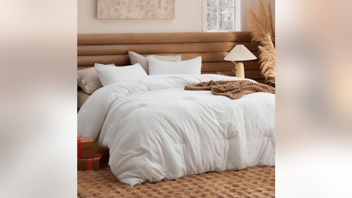 Upgrade your bedding with this plush comforter set.