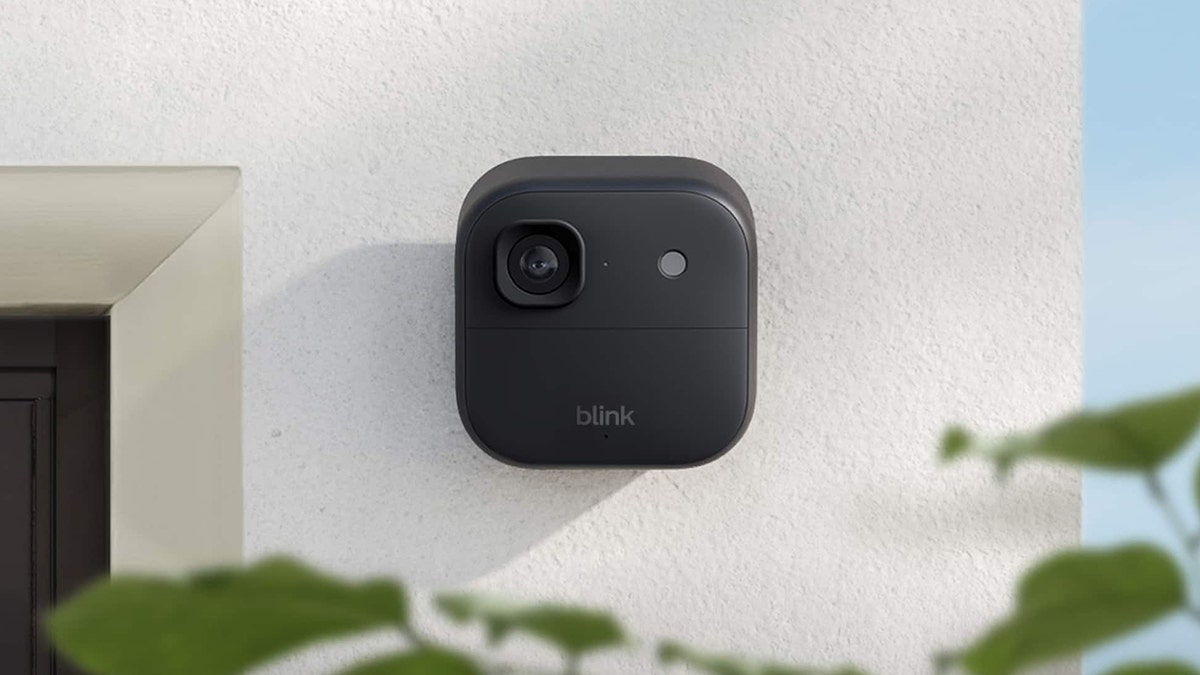 The compact camera is designed for flexible outdoor placement.