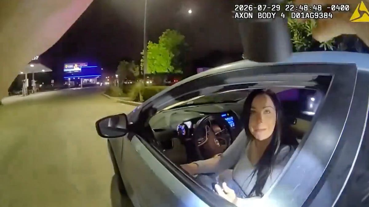 Bryce Swanson sits during a traffic stop.