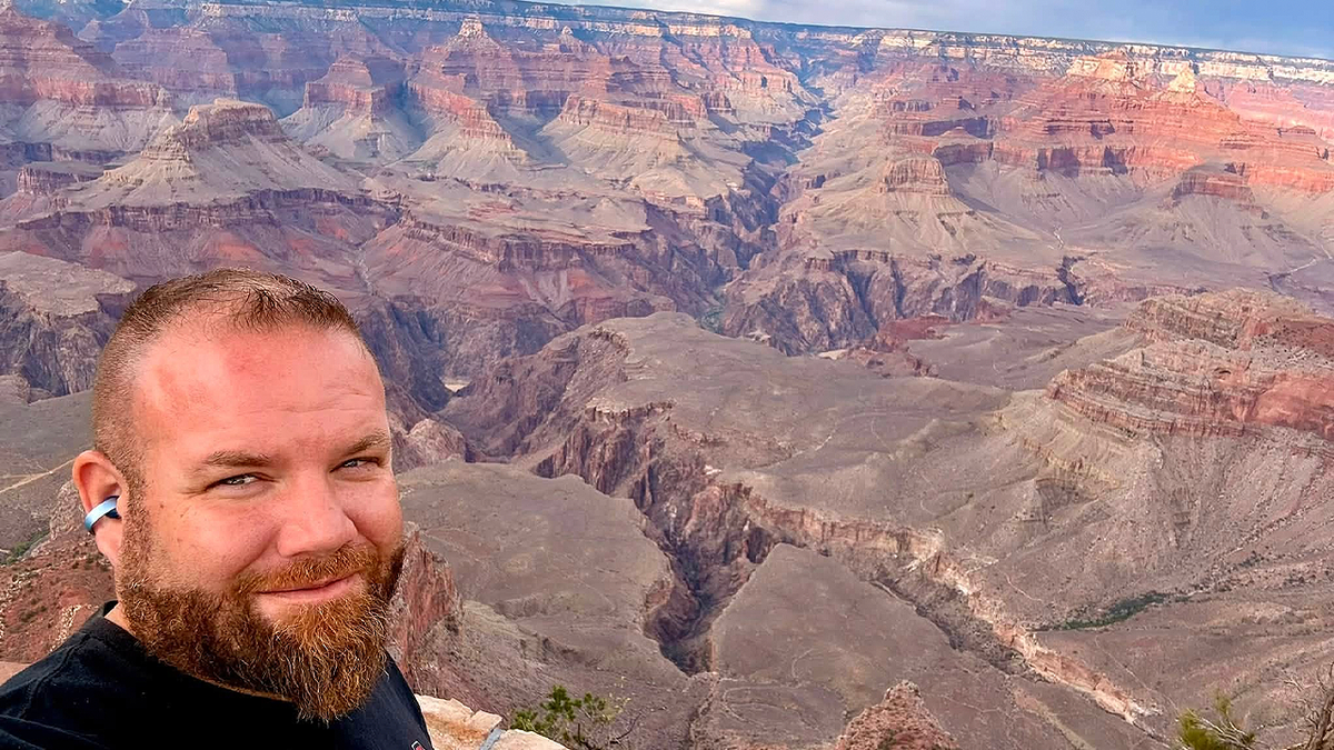 Brent Rosenkranz takes a selfie overlooking the Grand Canyon before he was reported missing following a flash flood