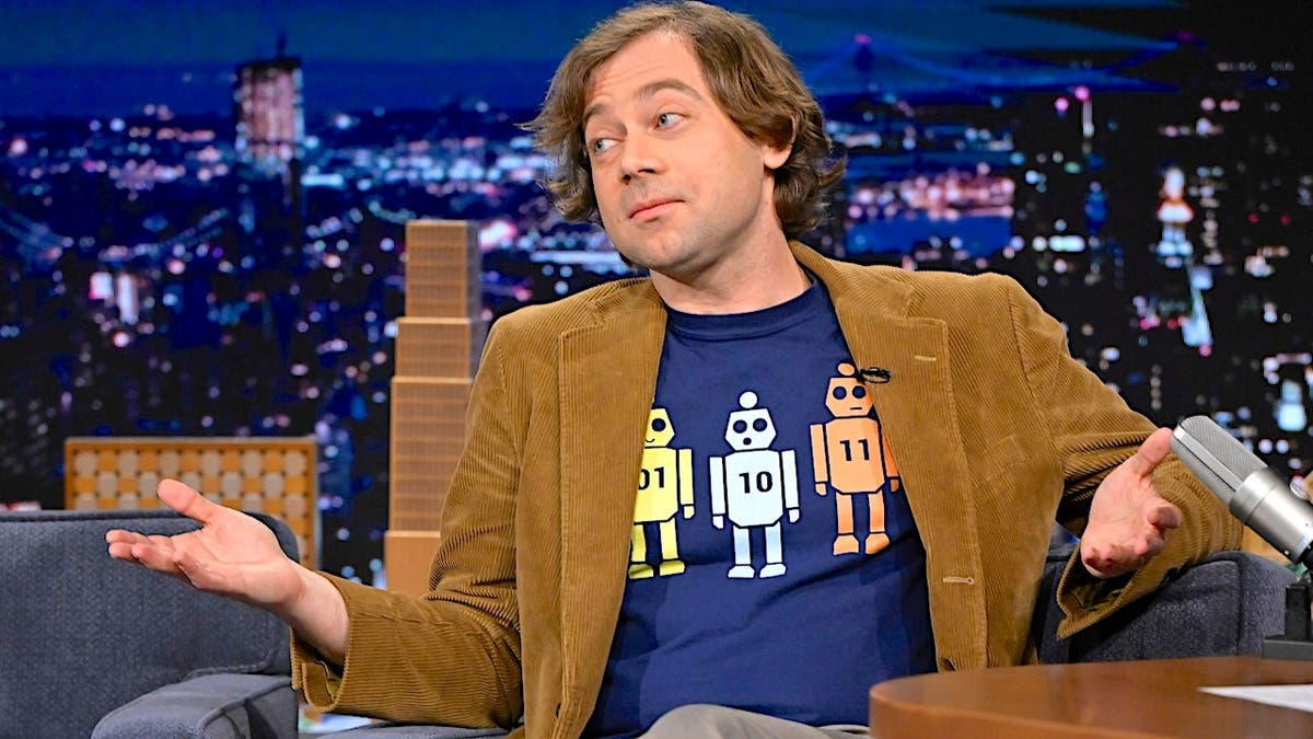 Christian Hubicki speaks during an interview on The Tonight Show Starring Jimmy Fallon.