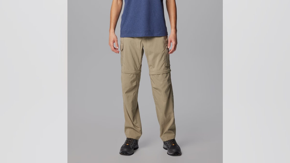 These pants turn into shorts when the weather warms up midday.