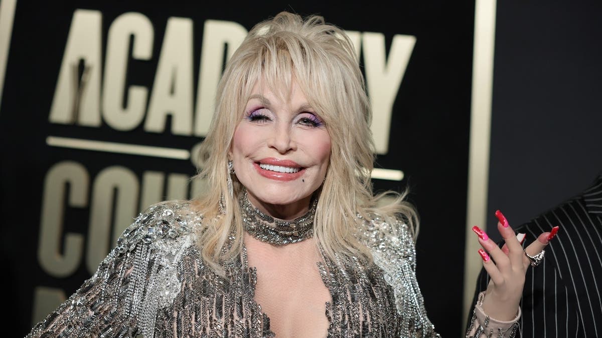 Dolly Parton attends the Academy of Country Music Awards in Frisco, Texas.
