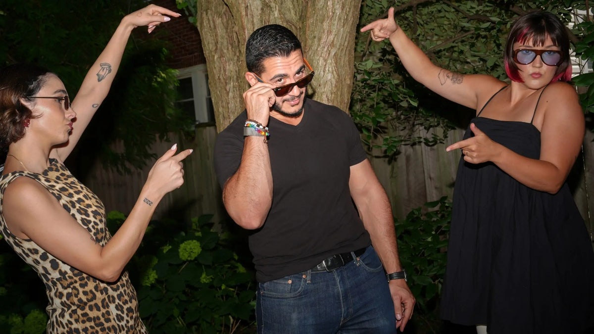 Abdul El-Sayed, a progressive candidate in the Democratic primary for U.S. Senate in Michigan, films a social media video at a pool party for content creators supporting his campaign, Monday, Aug. 3, 2026, in Detroit. AP Photo/Julia Demaree Nikhinson