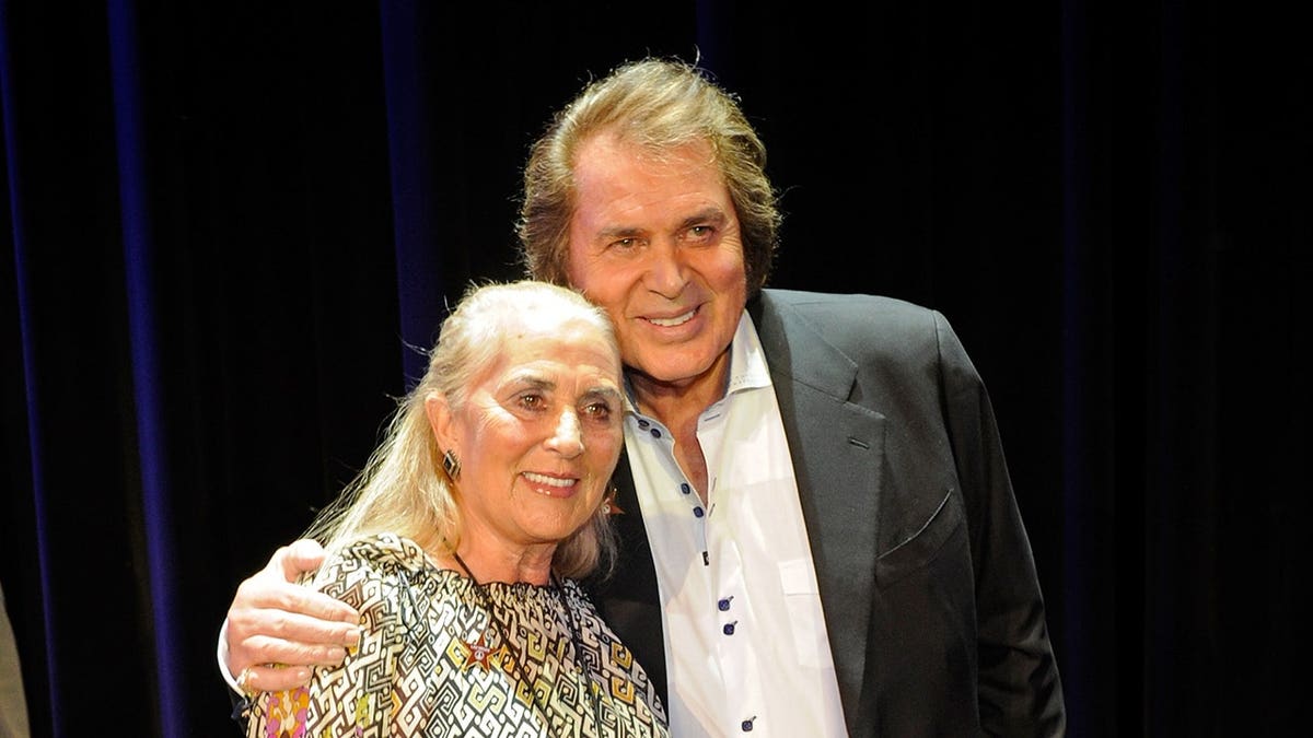 Engelbert Humperdinck and Patricia Dorsey stand beside his star at Paris Las Vegas.