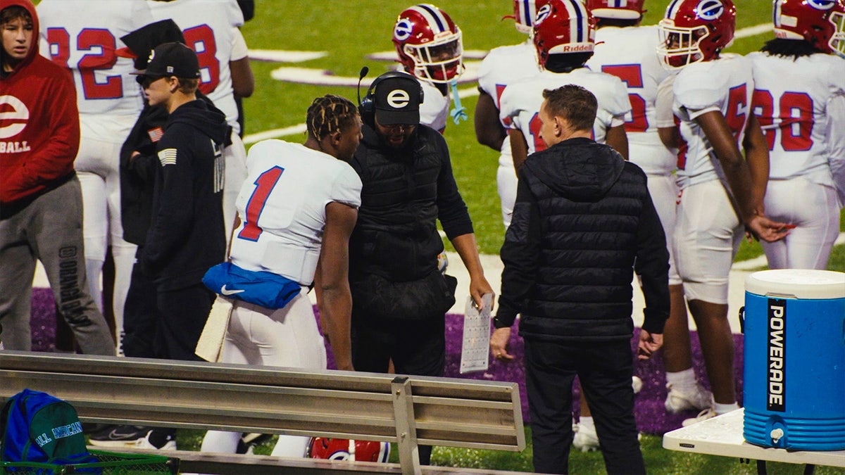 Evangel Christian football team during a game