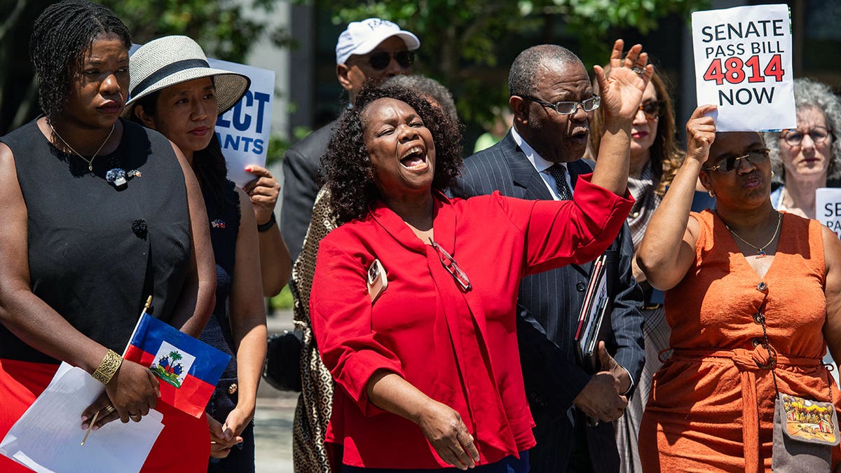 Haitians protest in Massachusetts