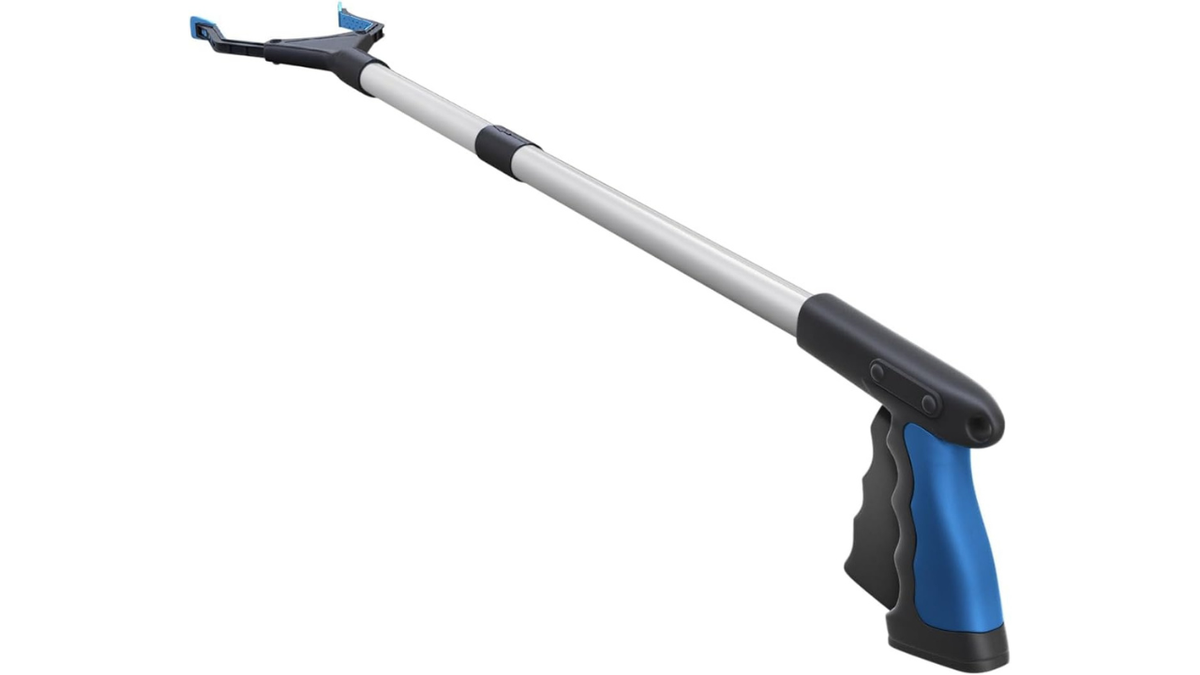 The PowerGrip T9 Reacher Tool has a wide jaw for picking up everyday items.