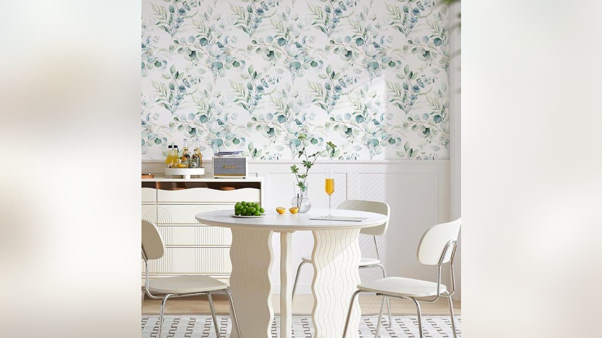 Add a focal point with peel-and-stick tiles.
