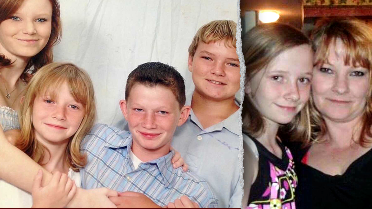 Hailey King and her mother and siblings