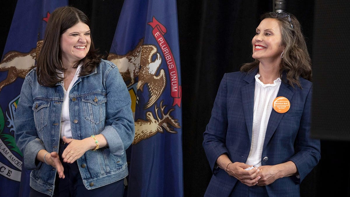 Rep. Haley Stevens and Gov. Gretchen Whitmer