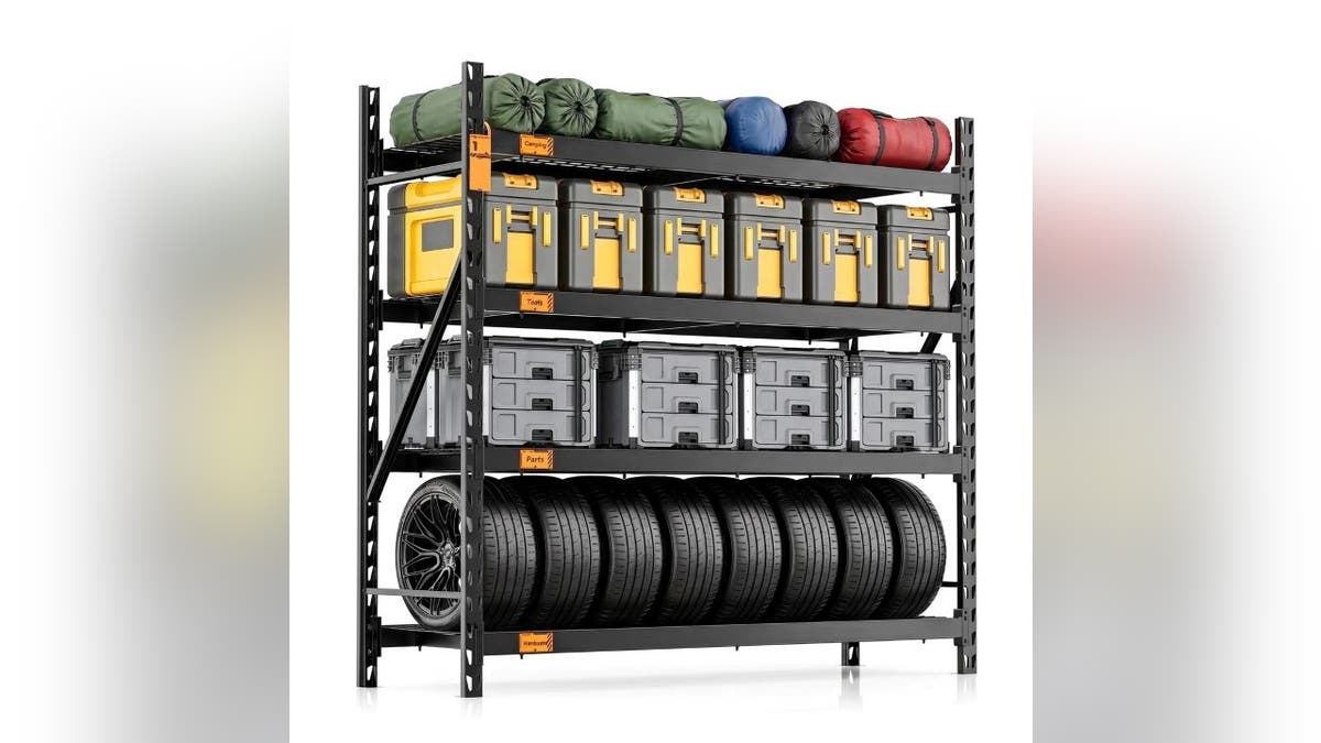 Store tools, totes and all your other belongings on these durable shelves.