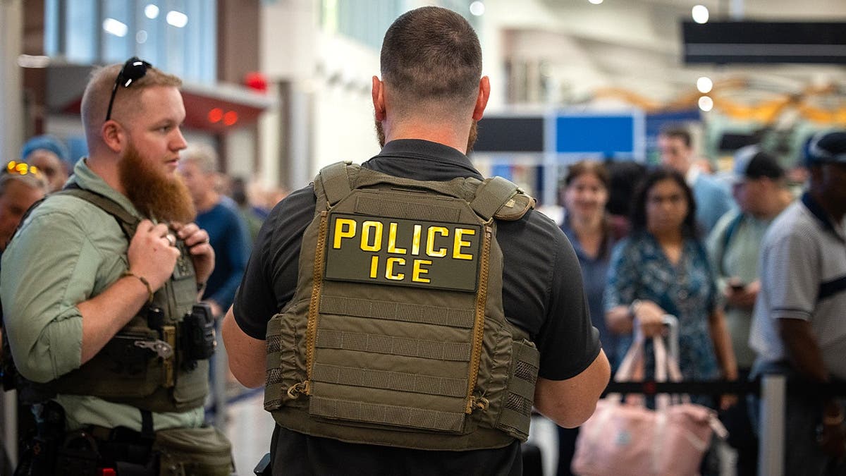 ICE agents work inside Hartsfield-Jackson Atlanta International Airport.