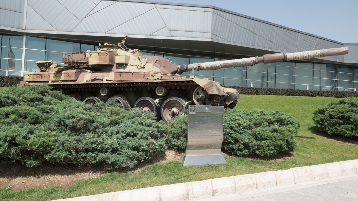 Iranian tank outside the Islamic Revolution and Holy Defense Museum, Tehran, Iran
