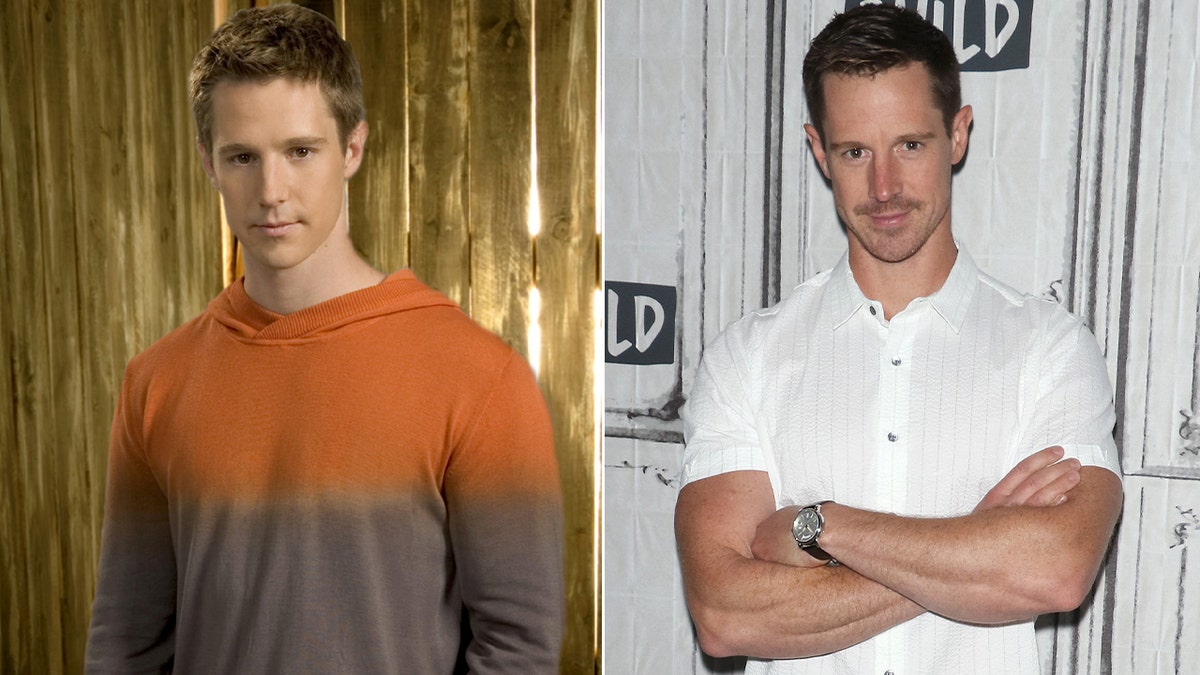 A split image of Jason Dohring then and now