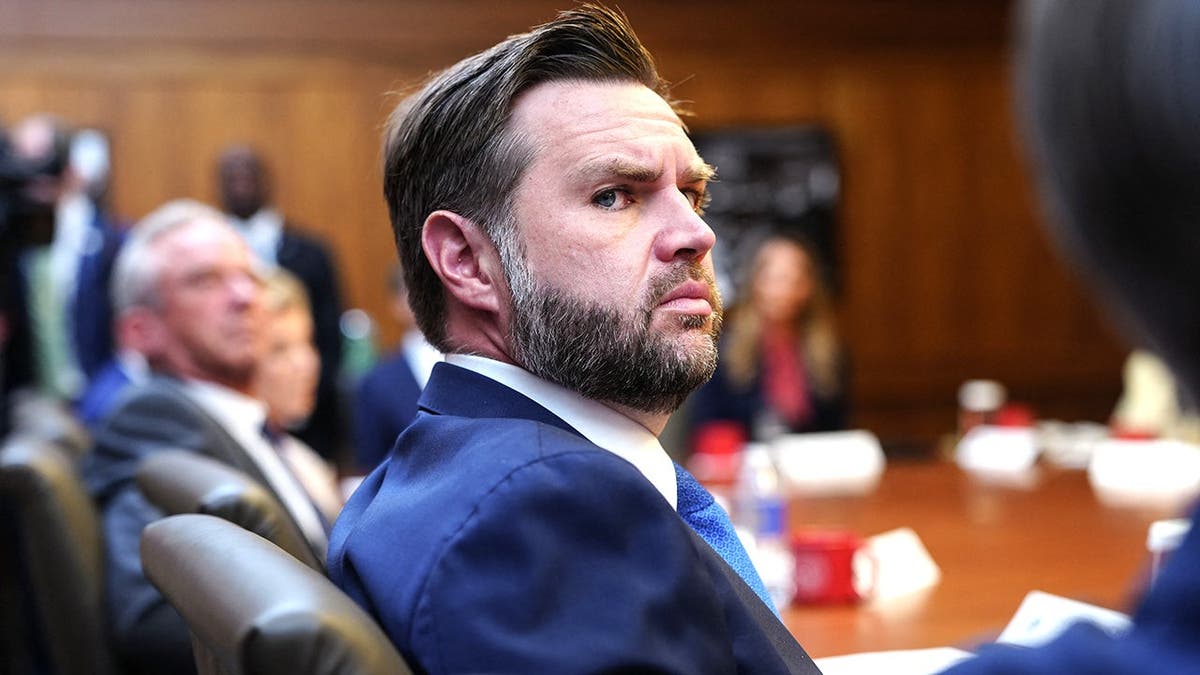 Vice President JD Vance attends Cabinet meeting at Camp David.