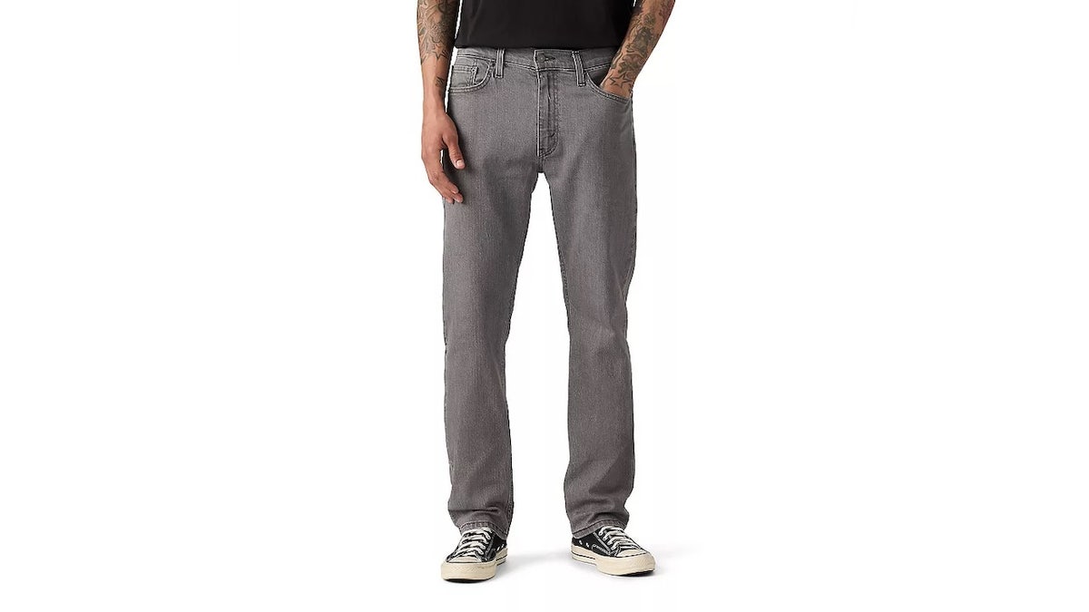 These slim-fit jeans still have plenty of room in the leg.