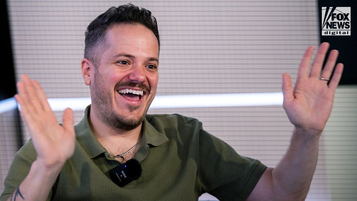 Comedian Jeff Arcuri speaks during an interview in New York.