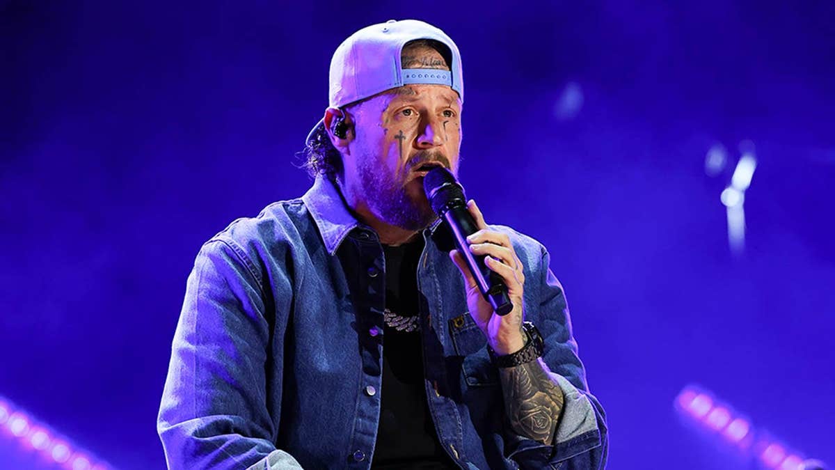 Jelly Roll performs onstage at Nissan Stadium during CMA Fest 2026.