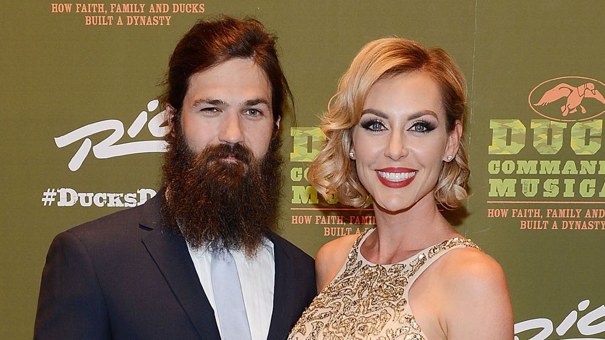 Jep Robertson and Jessica Robertson attend the world premiere of Duck Commander Musical in Las Vegas.