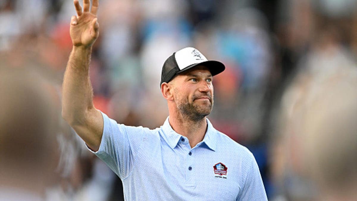 Joe Thomas stands before the Hall of Fame Game in Canton, Ohio.