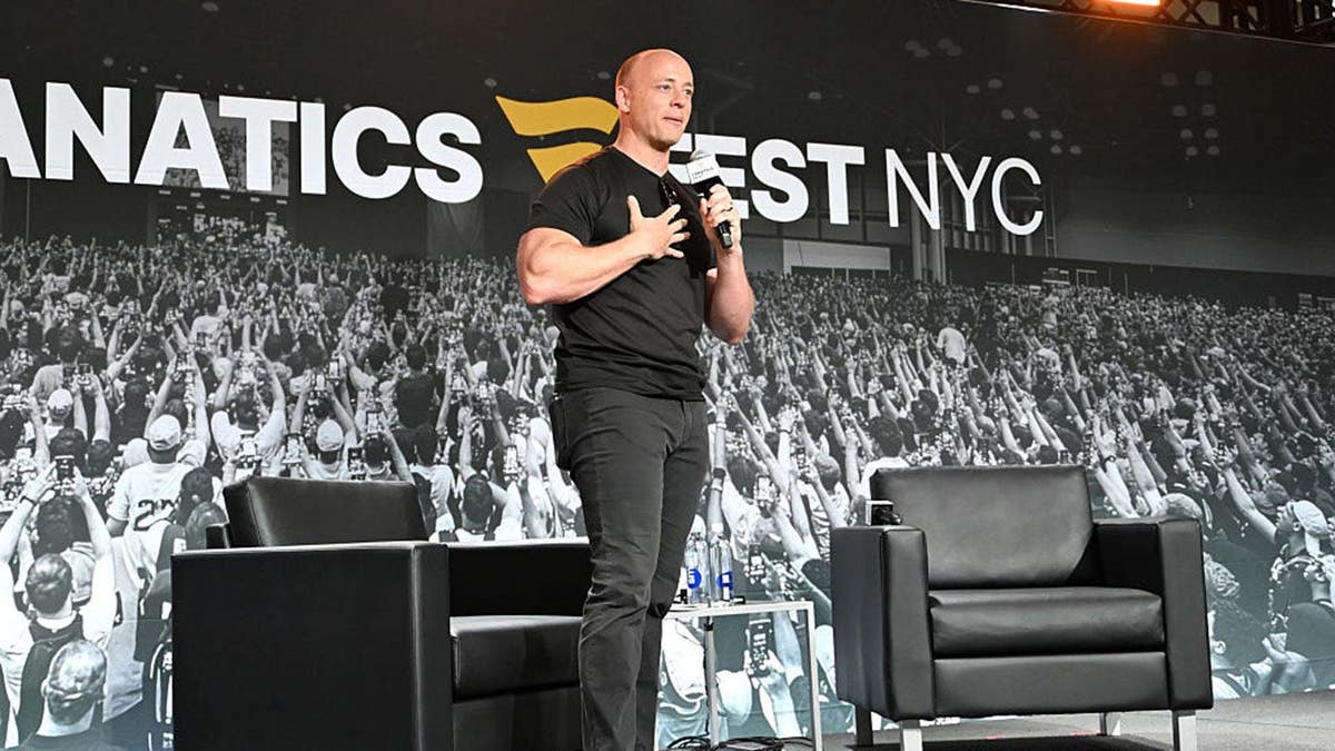 Josh Pate speaks onstage during his College Football Show at Fanatics Fest NYC.