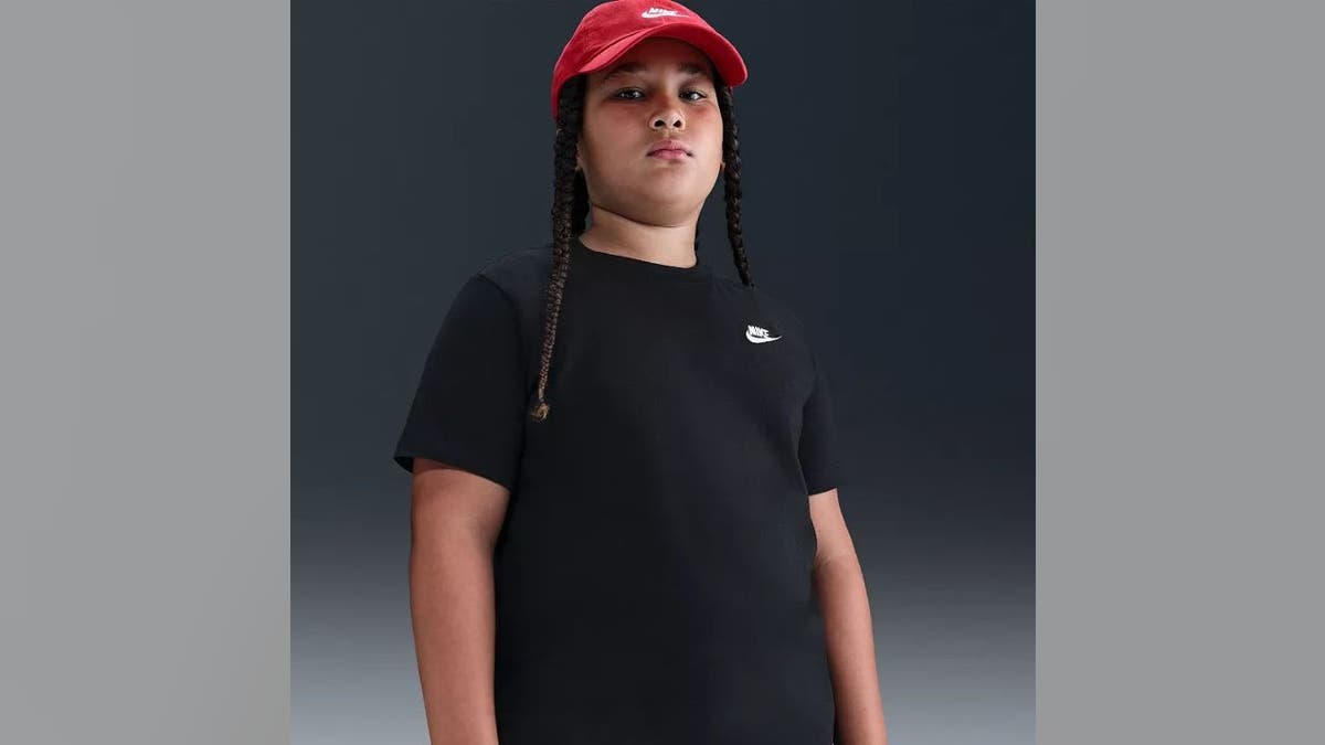This shirt comes in standard sizes and plus sizes.