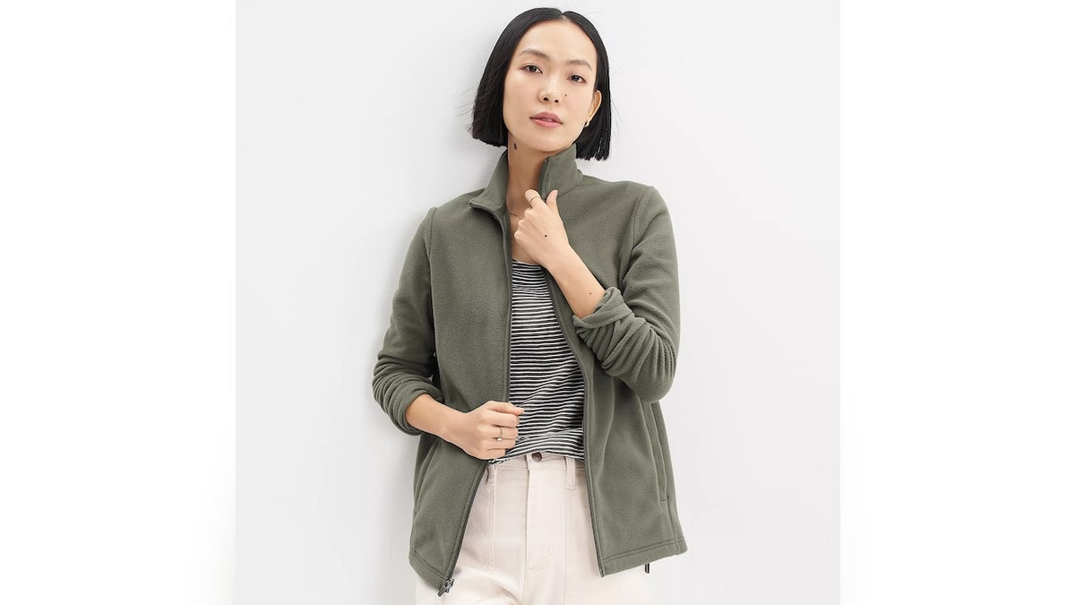 Keep this lightweight layer on hand for brisk mornings and chilly evenings.