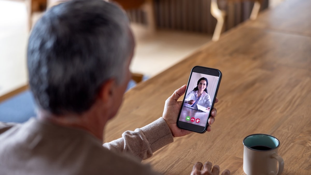 Man getting telehealth