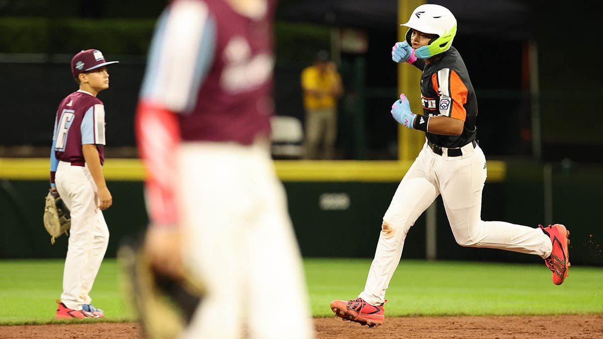 Mason Rincon celebrates after hitting a walk-off home run.