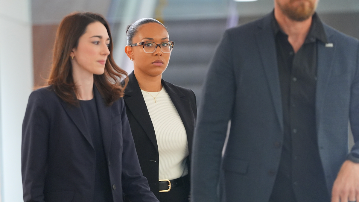 McKenna West arrives with her legal team for a Dallas court hearing in the surrogacy custody dispute