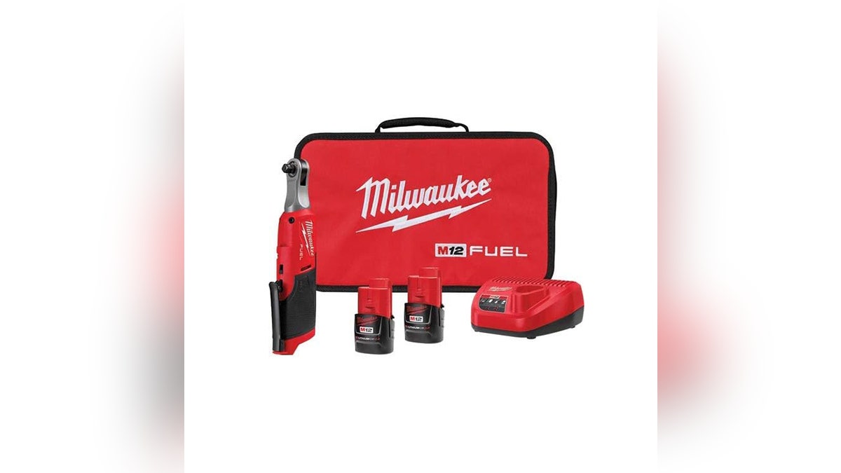 Get two batteries and a charger with this set.