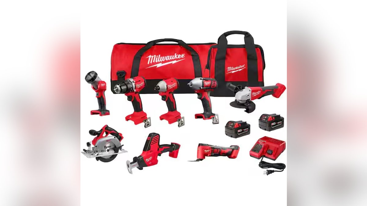 Get eight Milwaukee cordless tools in one kit.