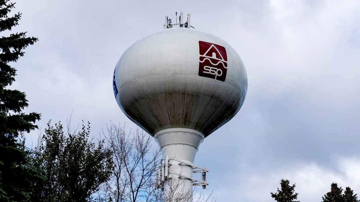 A water tower.