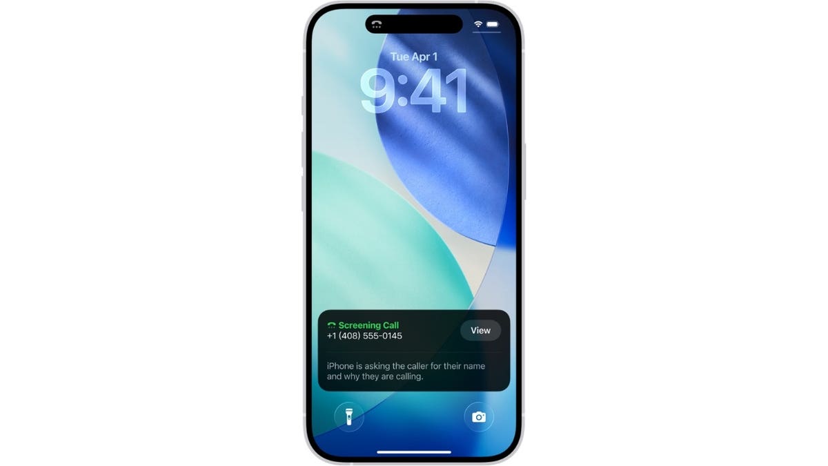 Apple call screening screen