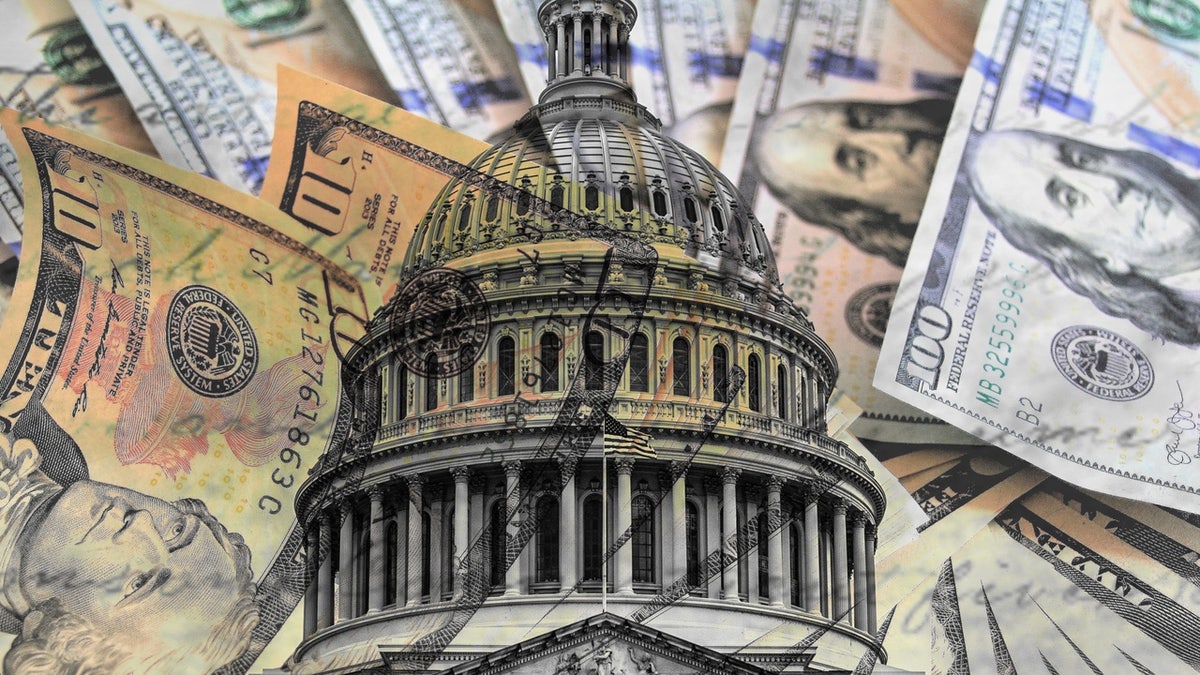 Congress with US dollars overlaid