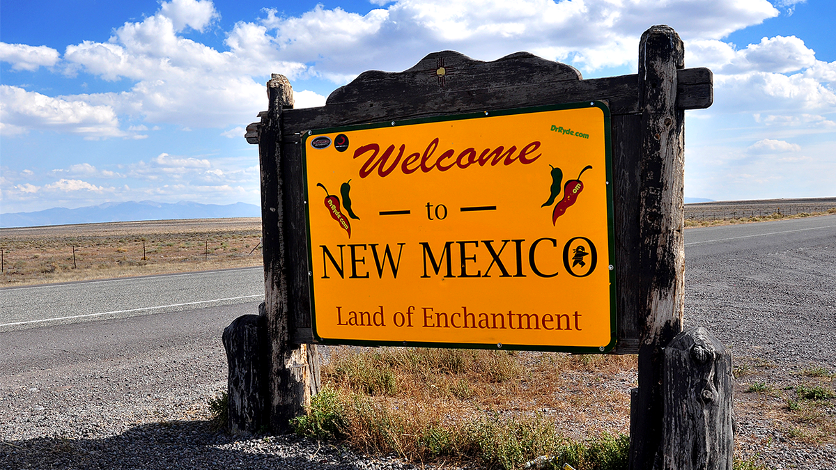 New Mexico sign from highway
