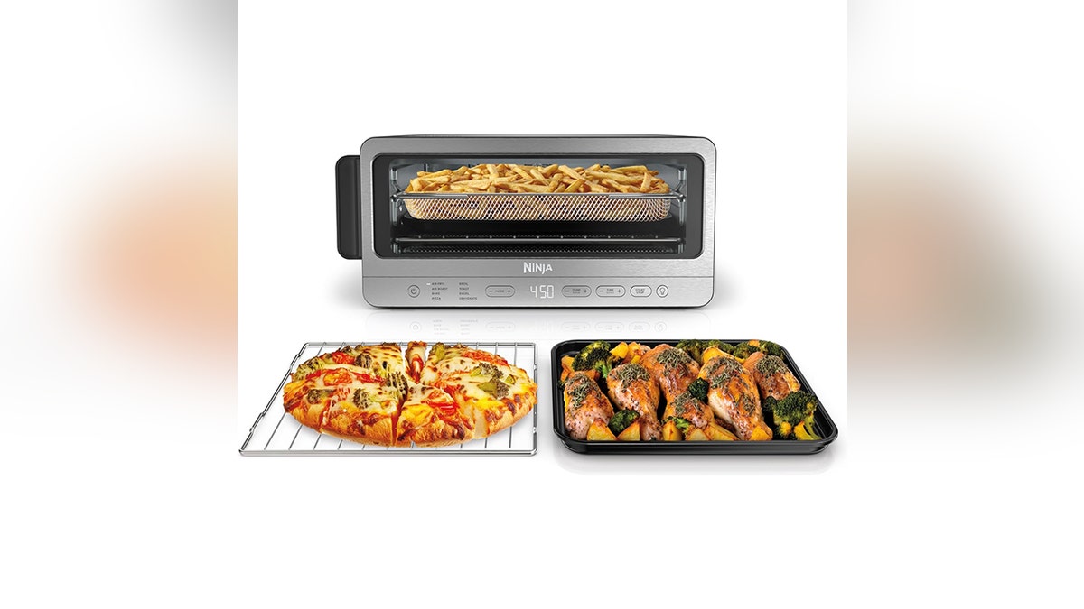 This air fryer saves counter space.